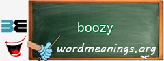 WordMeaning blackboard for boozy